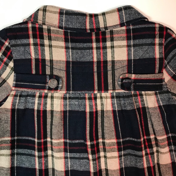 Lux Plaid Flannel Babydoll Style Shrug Jacket XS - Picture 7 of 8